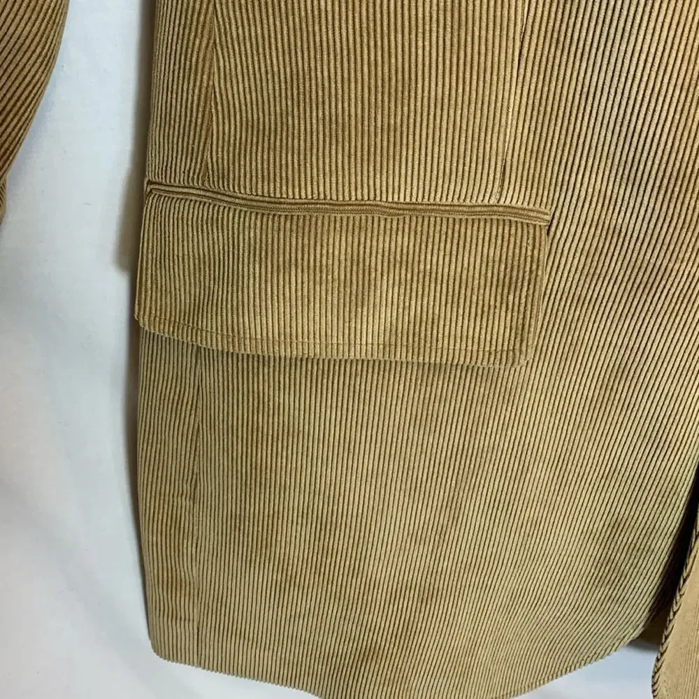 LaCrosse Men's Tan Corduroy 3 Button Front Classic Tailored Sport Coat Size 42L